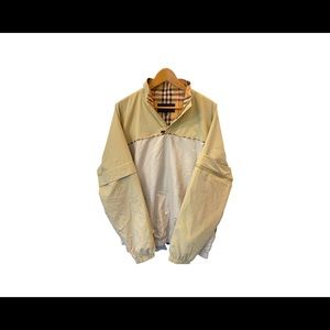 Mens large Burberry Golf convertible wind breaker